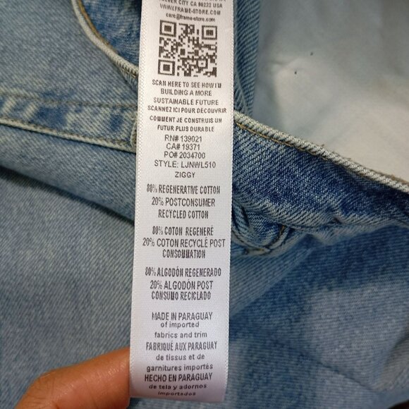 Frame Le Jane Wide Leg Jeans Size 29 Womens Blue Denim - Picture 4 of 13